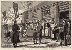 Russia, benedizione delle mucche nel giorno di San Giorgio